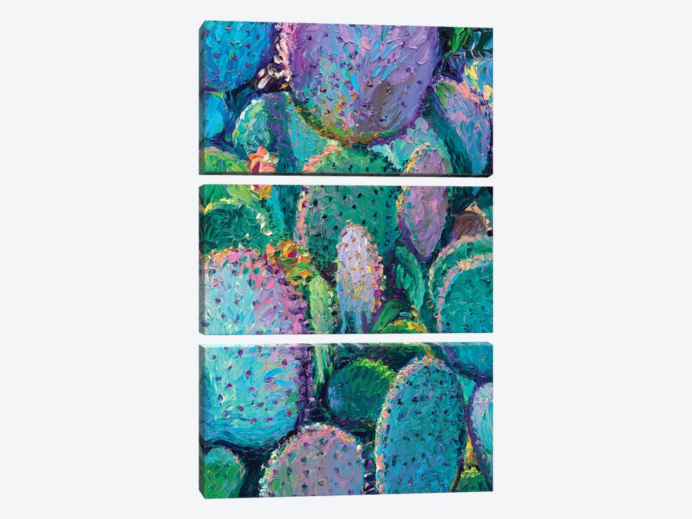 Prickly Pear Elsewhere by Iris Scott 3-piece Art Print
