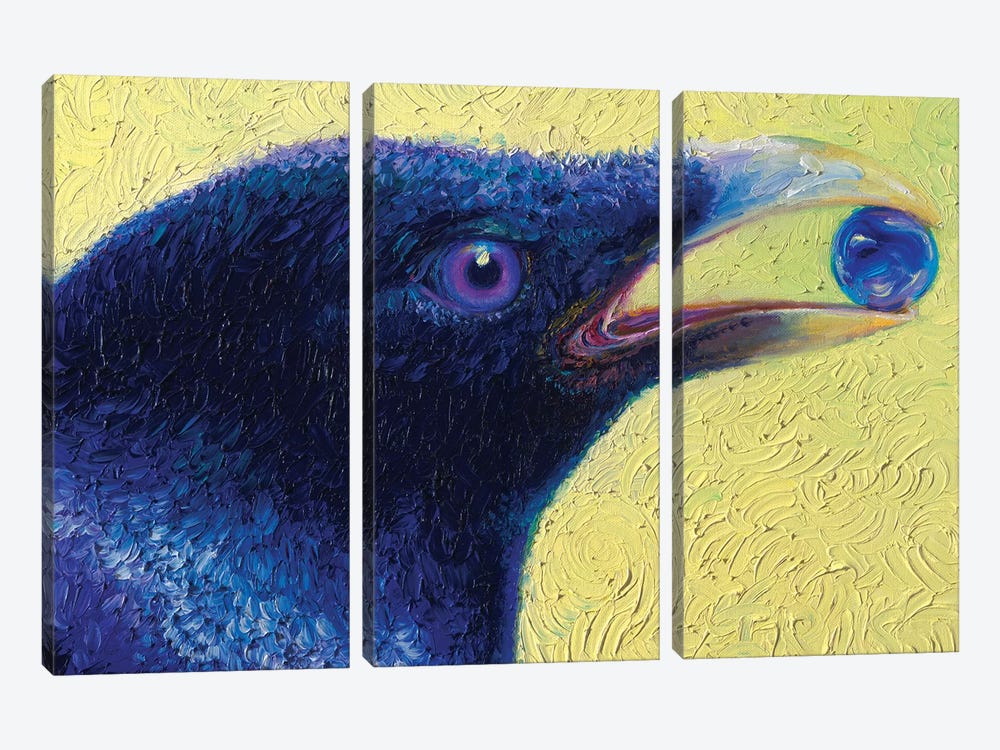 Ritual In Pairing Black Bird by Iris Scott 3-piece Art Print
