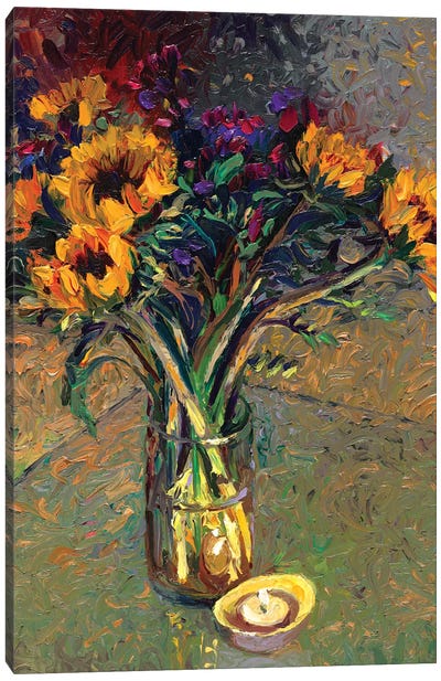Séance Canvas Art Print - Van Gogh's Sunflowers Collection