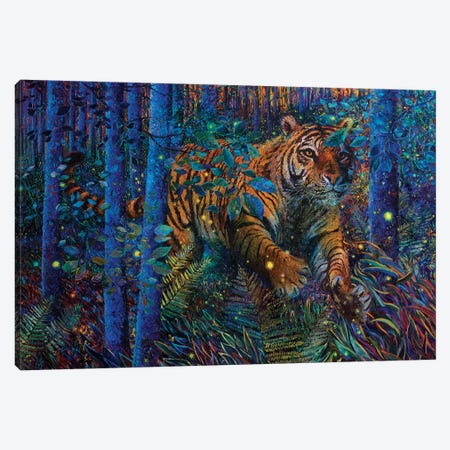 Tiger Fire Smaller Canvas Print #IRS290} by Iris Scott Canvas Print