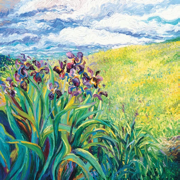 Artists Like Van Gogh: Foxy Triptych Panel I by Iris Scott