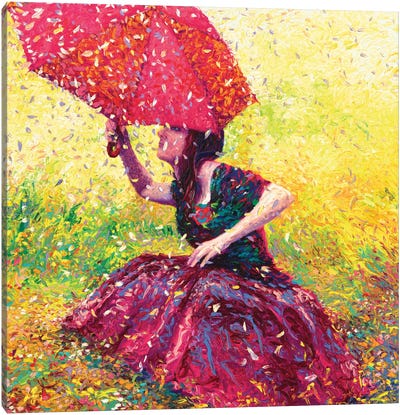 Apple Blossom Rain Canvas Art Print - Seasonal Art