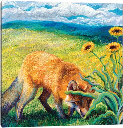Foxy Triptych Panel II Canvas Art Print - Iris Scott