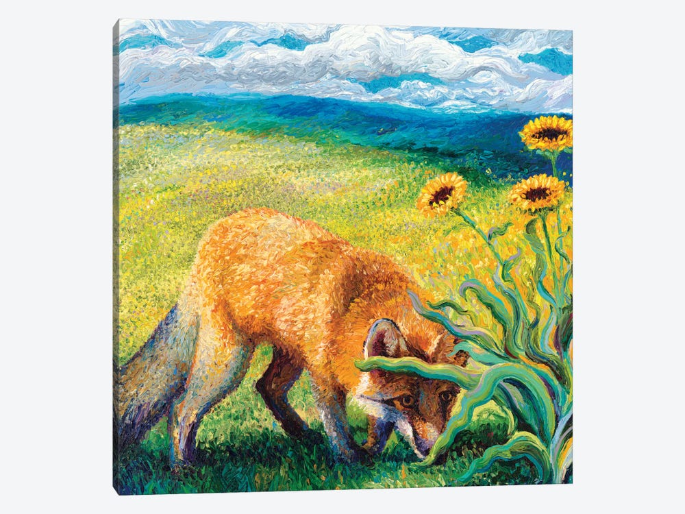 Foxy Triptych Panel II by Iris Scott 1-piece Canvas Artwork