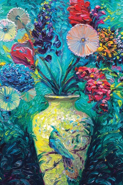 Finger Painting: Aquarian Bloom by Iris Scott