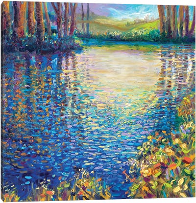 Blue Canvas Art Print - Lake Art