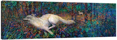 Follow The White Rabbit Canvas Art Print - Fox Art