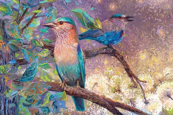 Animal Lover: Indian Rollers by Iris Scott