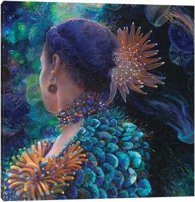 Lady Anemone Canvas Art Print - Underwater Art