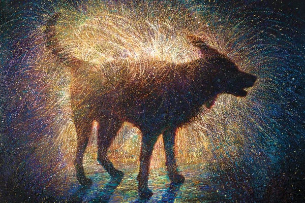 Finger Painting: Lunar Eclipse by Iris Scott