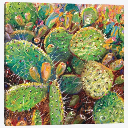 Make Love To A Cactus Canvas Print #IRS358} by Iris Scott Canvas Wall Art