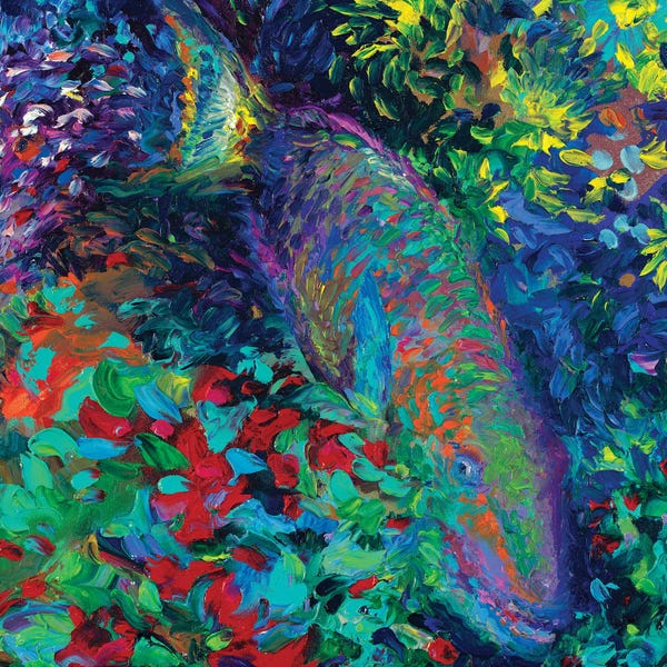 Finger Painting: Marine Macaw by Iris Scott