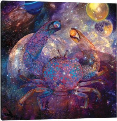 Mercury Rising Canvas Art Print - Crab Art
