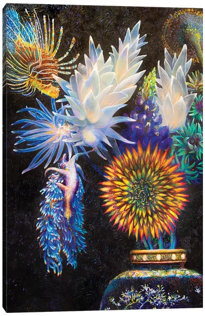 Ikebana Ultramarine II Canvas Art Print - Iris Scott