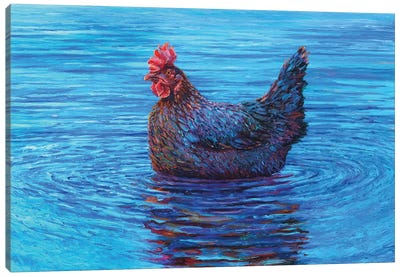 Sea Hen Canvas Art Print - Chicken & Rooster Art