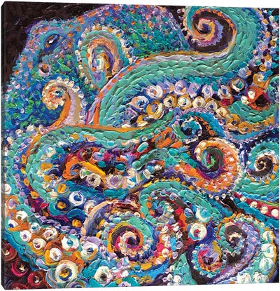 Sweet Hourdrops Canvas Art Print - Octopus Art