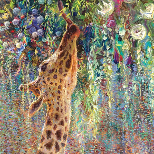 Giraffes: Canopy Cornucopia I by Iris Scott