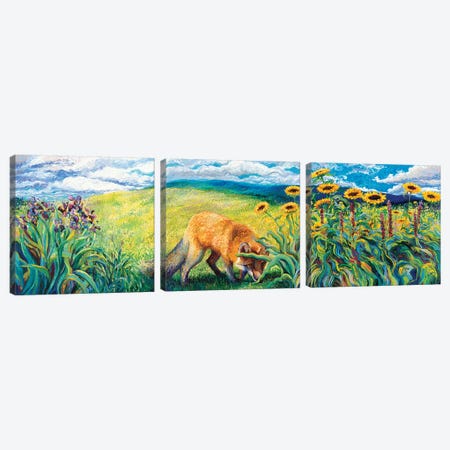 Foxy Triptych Canvas Print Set #IRS3HSET002} by Iris Scott Canvas Print