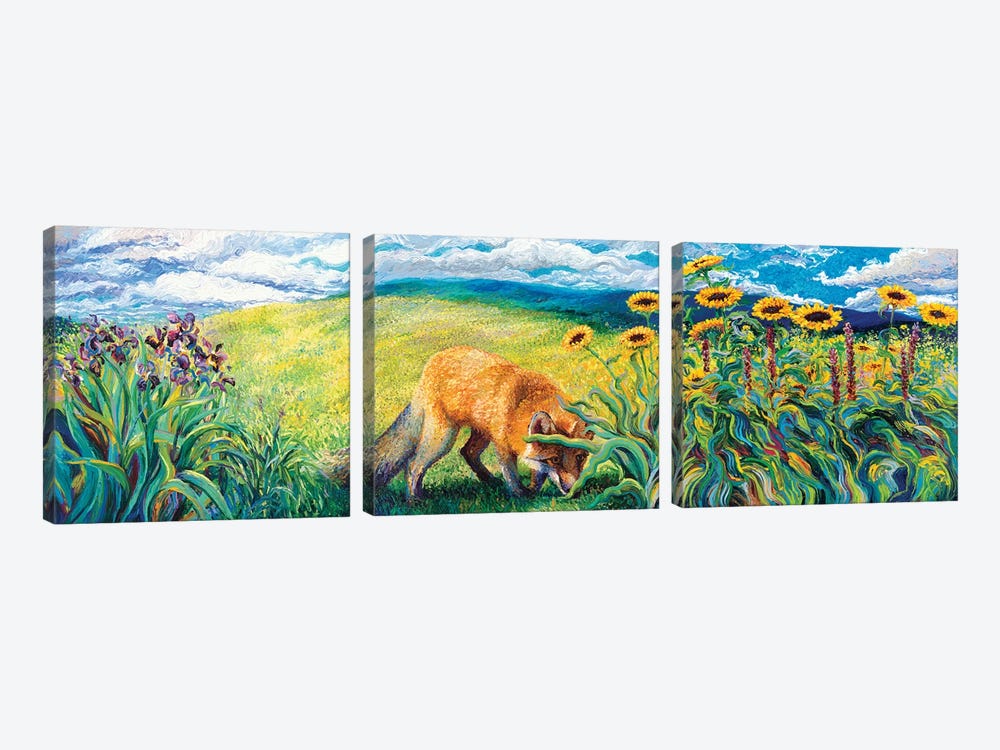 Foxy Triptych by Iris Scott 3-piece Canvas Artwork