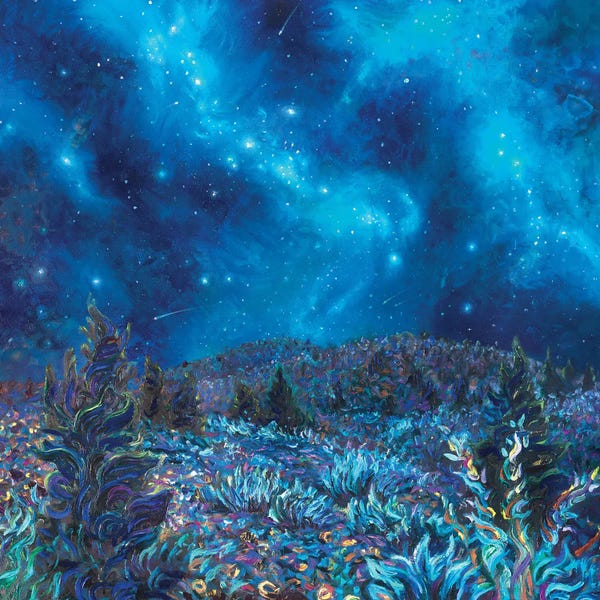Finger Painting: Leda In The Stars by Iris Scott