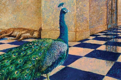 My Thai Peacock by Iris Scott framed wall art