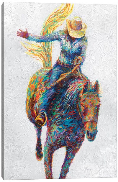 Rodeo Canvas Art Print - Horseback Art