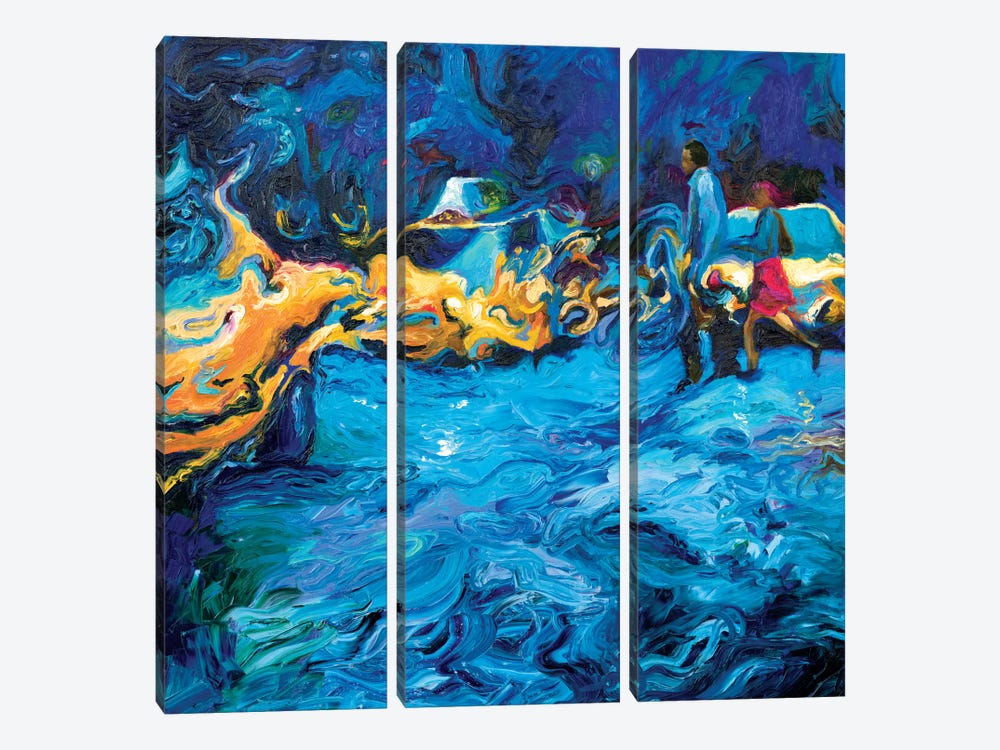 Running In Rain by Iris Scott 3-piece Canvas Wall Art