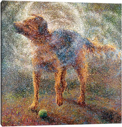 Shakin' Shepherd Canvas Art Print - Pet Dad