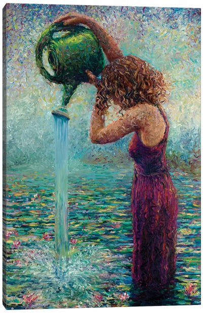 Thirsty Water Lilies Canvas Art Print - Iris Scott