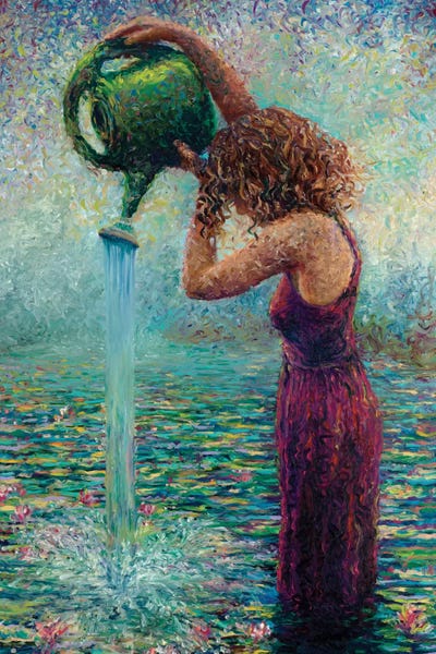 Finger Painting: Thirsty Water Lilies by Iris Scott