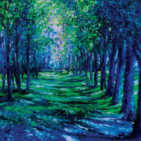 Enchanted Forests: Blue Evergreens by Iris Scott