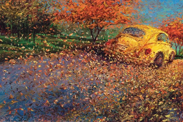Finger Painting: Volkswagen Yellow by Iris Scott