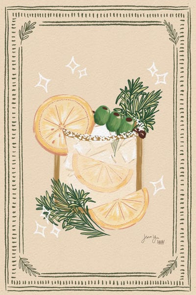Citrus And Olive Cocktail