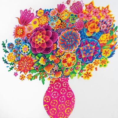 The Pink Vase by Imogen Skelley canvas print