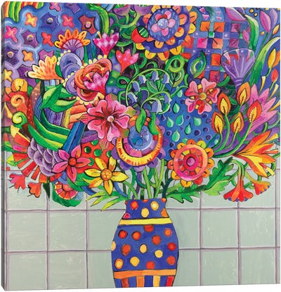 The Spotted Vase Canvas Art Print - Imogen Skelley