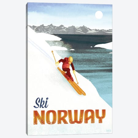Norway-Skiing Canvas Print #ISS19} by Missy Ames Art Print