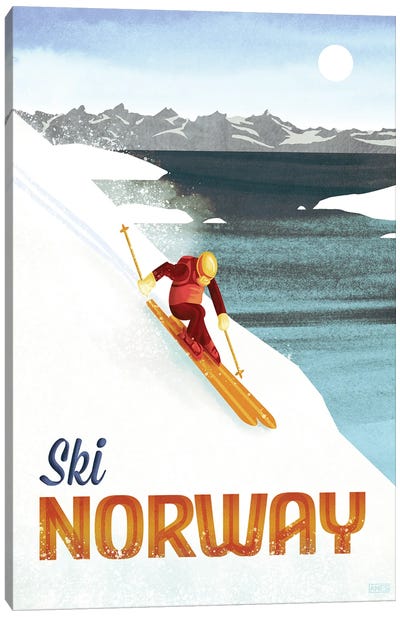 Norway-Skiing Canvas Art Print - Skiing Art