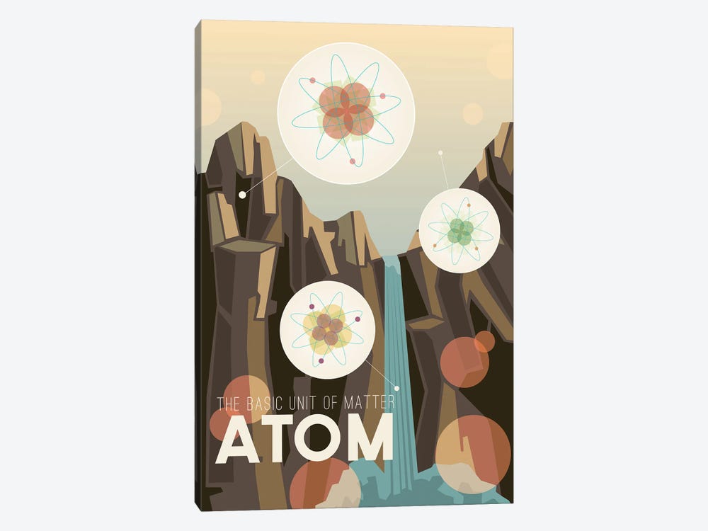 A Is For ATOM by Missy Ames 1-piece Canvas Art Print