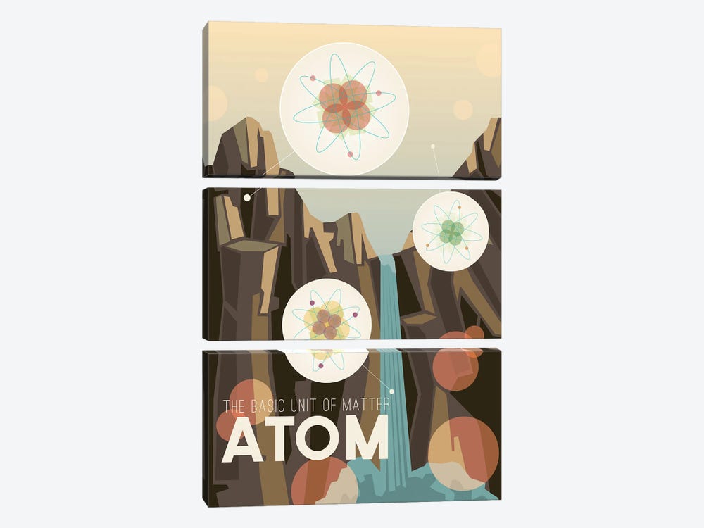 A Is For ATOM by Missy Ames 3-piece Art Print