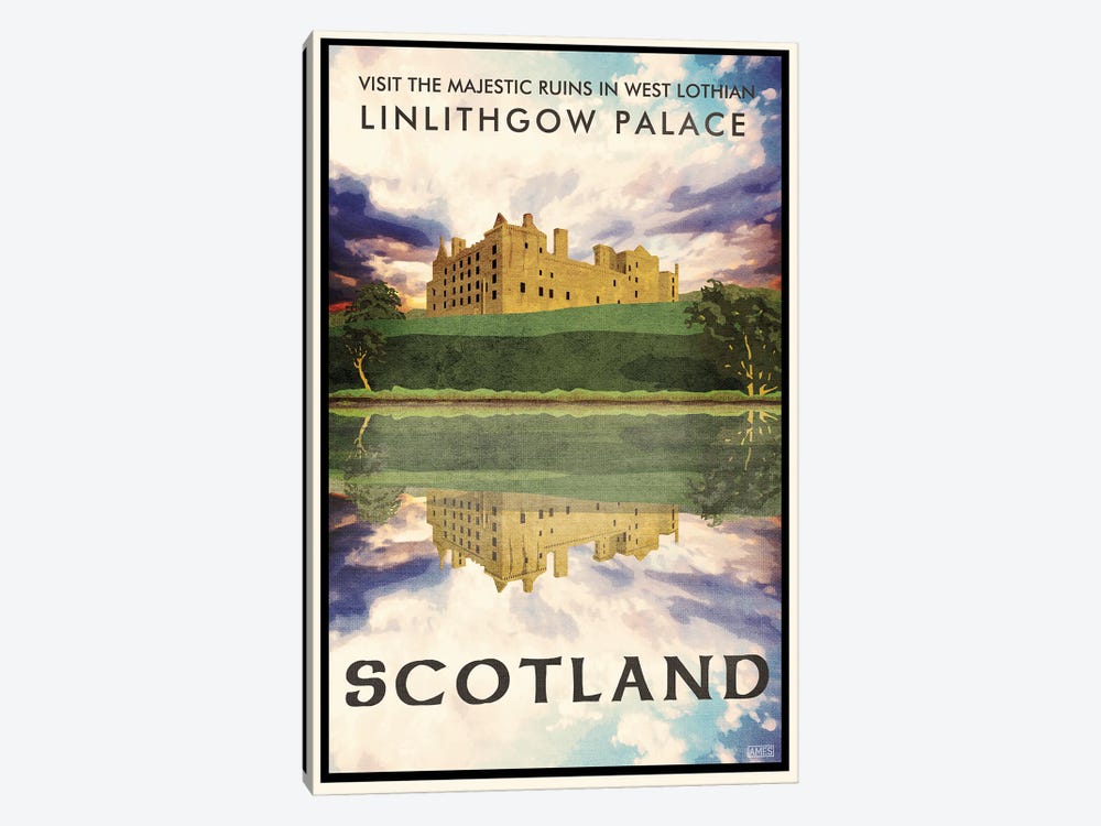 Scotland-Linlithgow Lake by Missy Ames 1-piece Canvas Artwork
