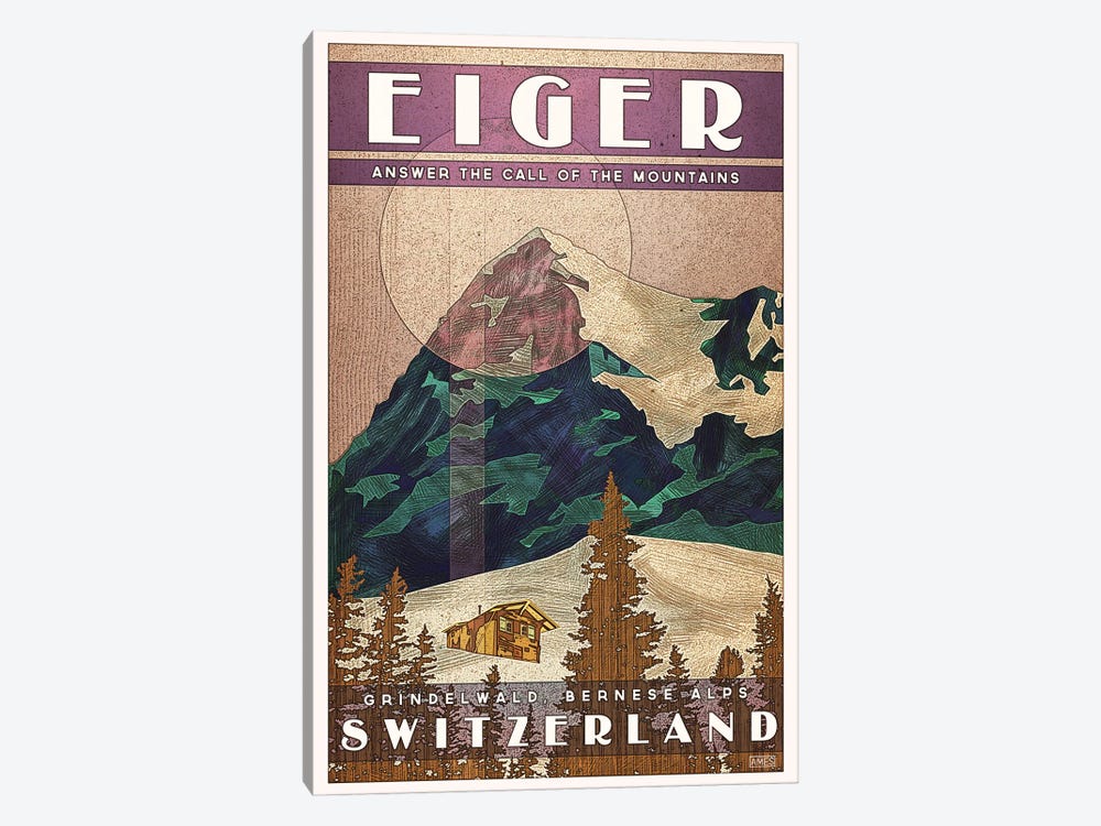 Switzerland-Eiger by Missy Ames 1-piece Canvas Wall Art