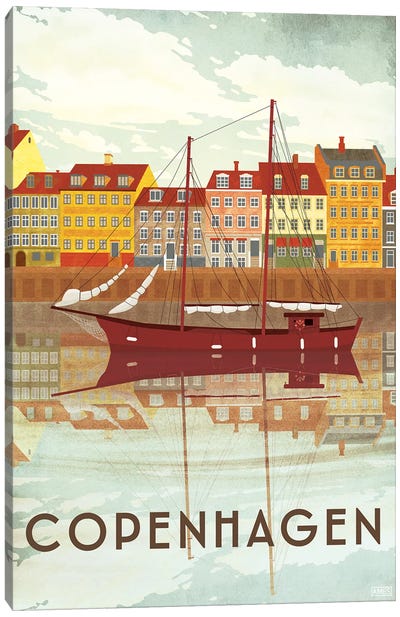 Denmark-Copenhagen Port Canvas Art Print - Denmark Art