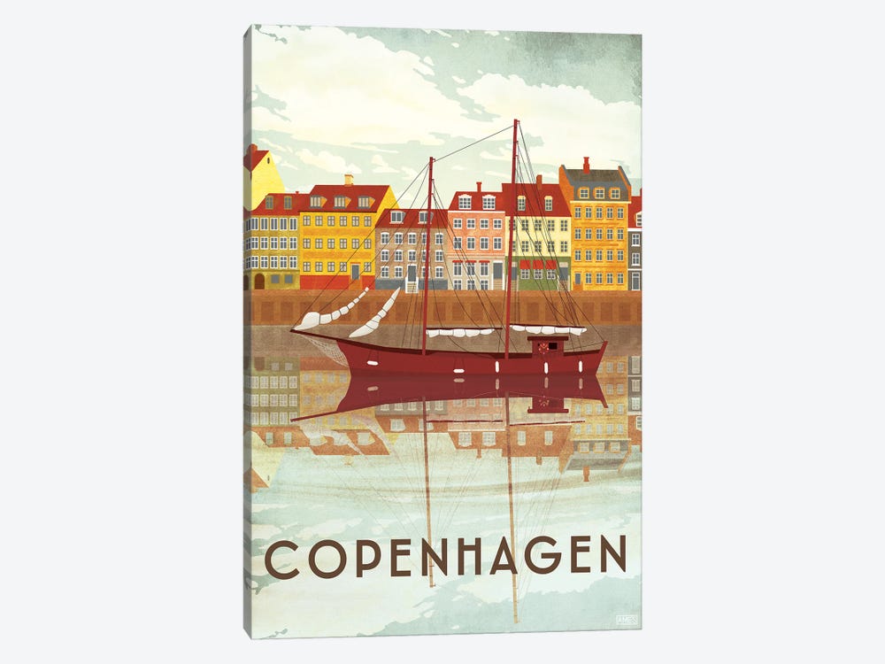 Denmark-Copenhagen Port by Missy Ames 1-piece Canvas Art Print