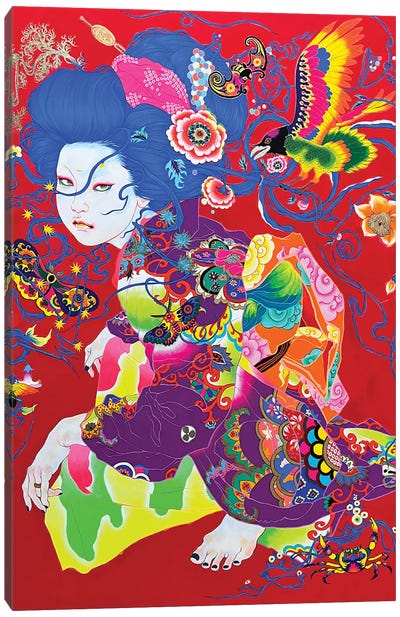 Grab, Yank And Tear Canvas Art Print - Geisha