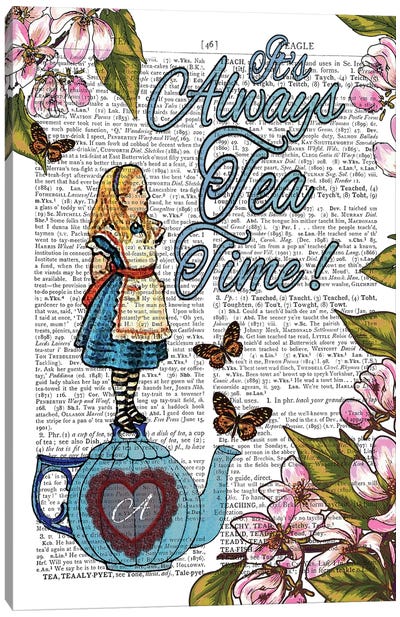 Alice In Wonderland ''tea Time!'' Canvas Art Print