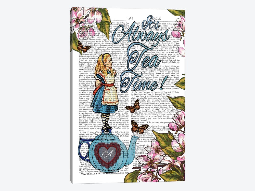 Alice In Wonderland ''tea Time!'' by In the Frame Shop 1-piece Canvas Wall Art