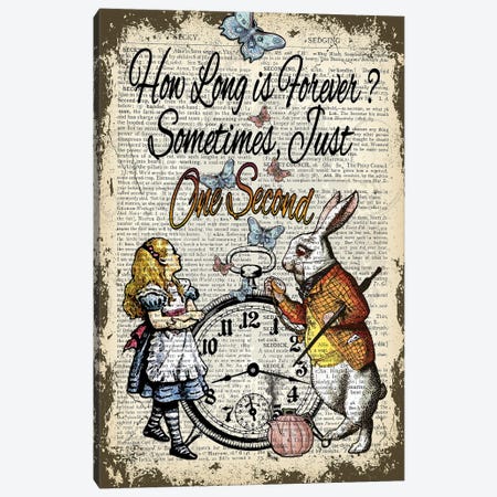 Alice In Wonderland ''One Second'' Canvas Print #ITF102} by In the Frame Shop Canvas Wall Art
