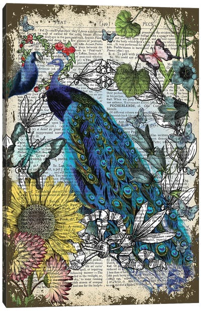 Peacocks Canvas Art Print - In the Frame Shop