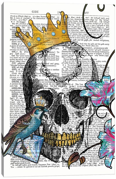 The Blue Bird King Canvas Art Print - Kings & Queens