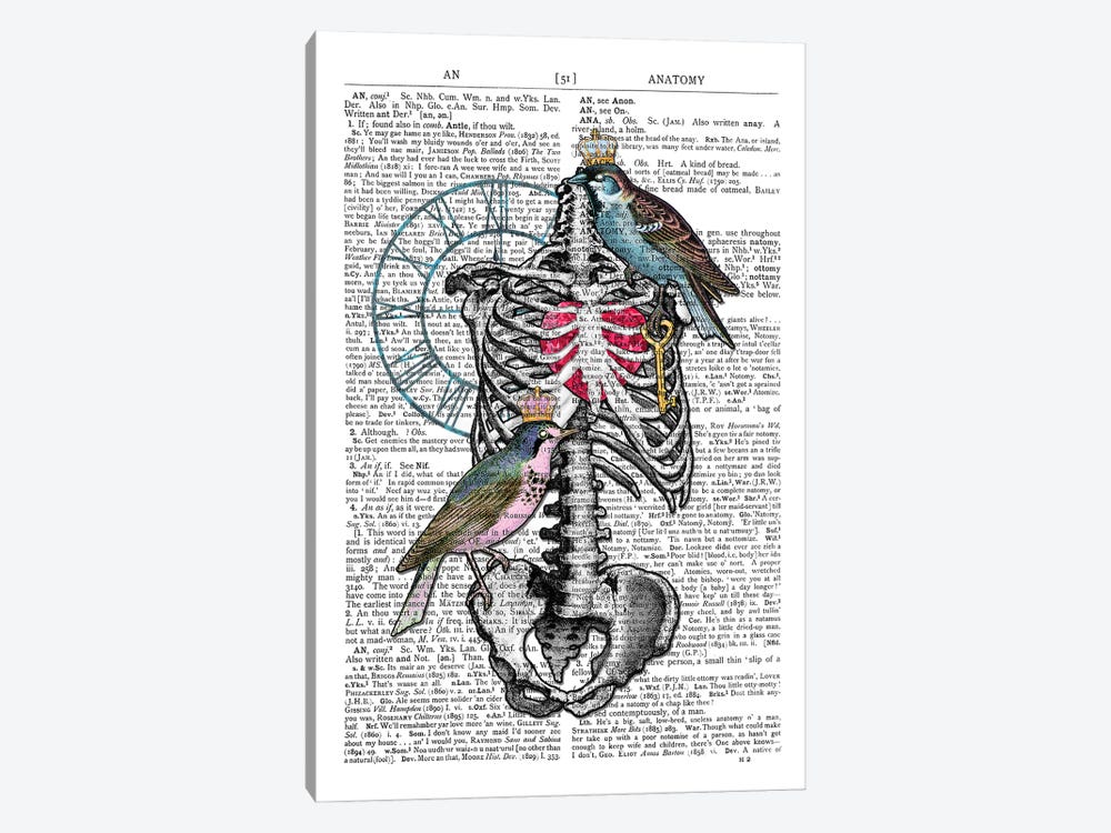 Rib Cage by In the Frame Shop 1-piece Canvas Wall Art